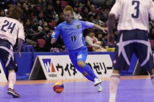 前日には地元テレビ局、ラジオ局への生出演で、Fリーグ浜松セントラルの告知活動をしてくれた湘南の曽根田。試合では何度かの決定機を生かせなかった。