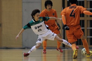 DANNYの児玉隆太(20)。後半に勝越しゴールを奪った。