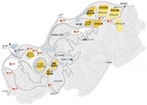 エコパの駐車場見取り図です。